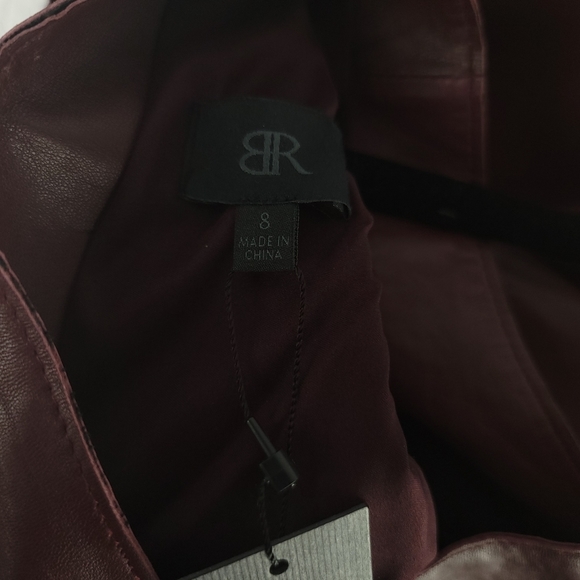 BR Monogram Sleeveless Lamb Leather Shift Dress - Picture 6 of 7